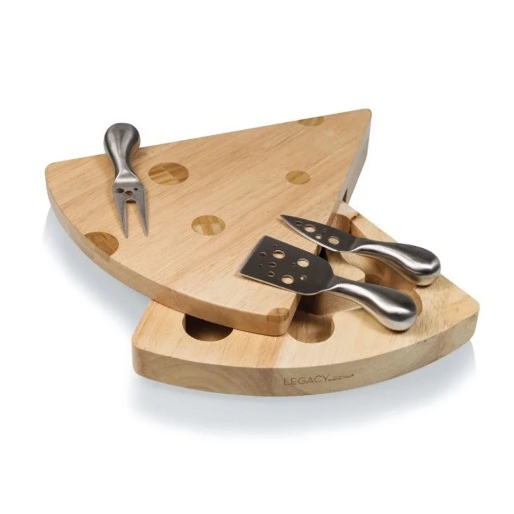 LEGACY Collection THE SWISS CHEESE‎ BOARD SET Picnic Time Knife Tools 4pc EUC